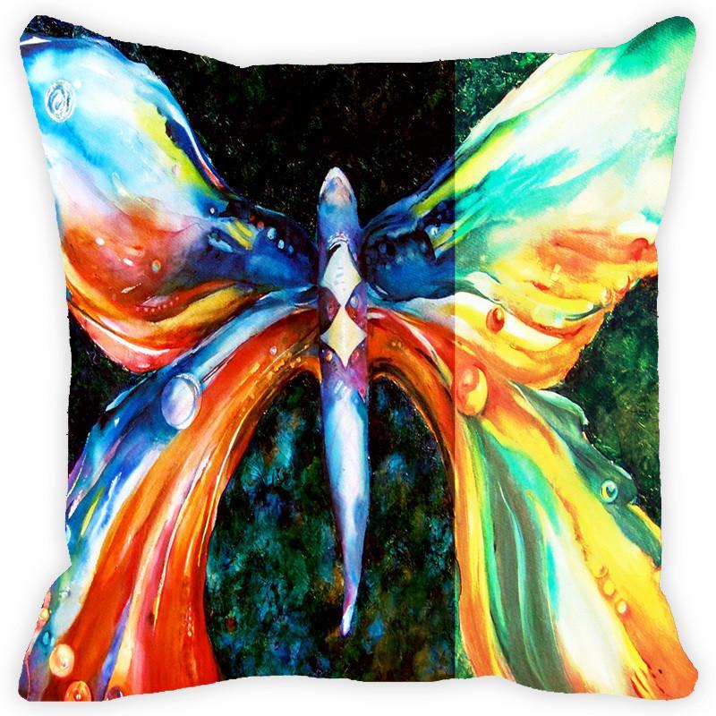 Multicolored Butterfly Logo - Leaf Designs Multicolored Butterfly Cushion Cover - fabulloso.com