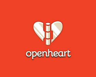 Red Open Heart Logo - Open Heart Designed by Grigoriou | BrandCrowd
