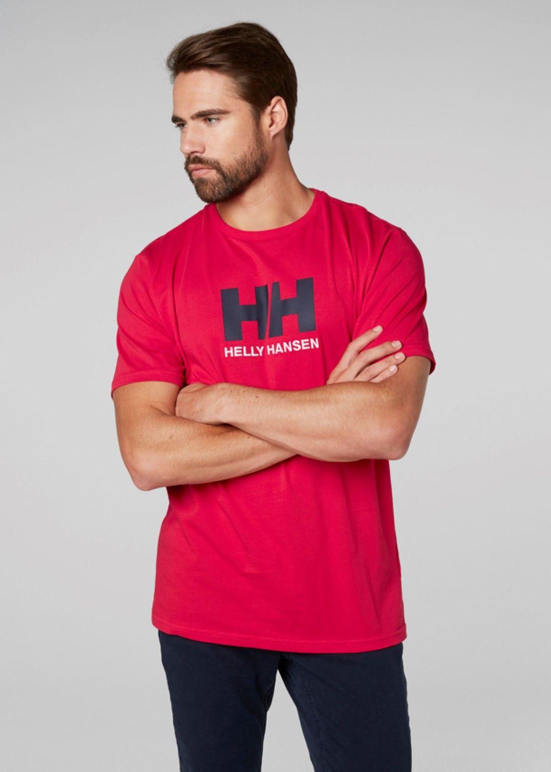 Red HH Logo - Helly Hansen Hh Logo T-Shirt Red L 7040055422344 | eBay