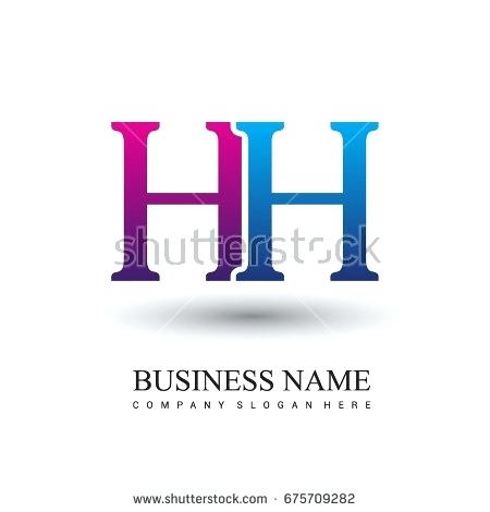 Red HH Logo - Hh Logo Design Initial Letter Logo Hh Colored Red And Blue Vector ...
