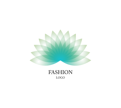Blue Fashion Logo - Flower blue fashion vector logo inspiration download. Art logos