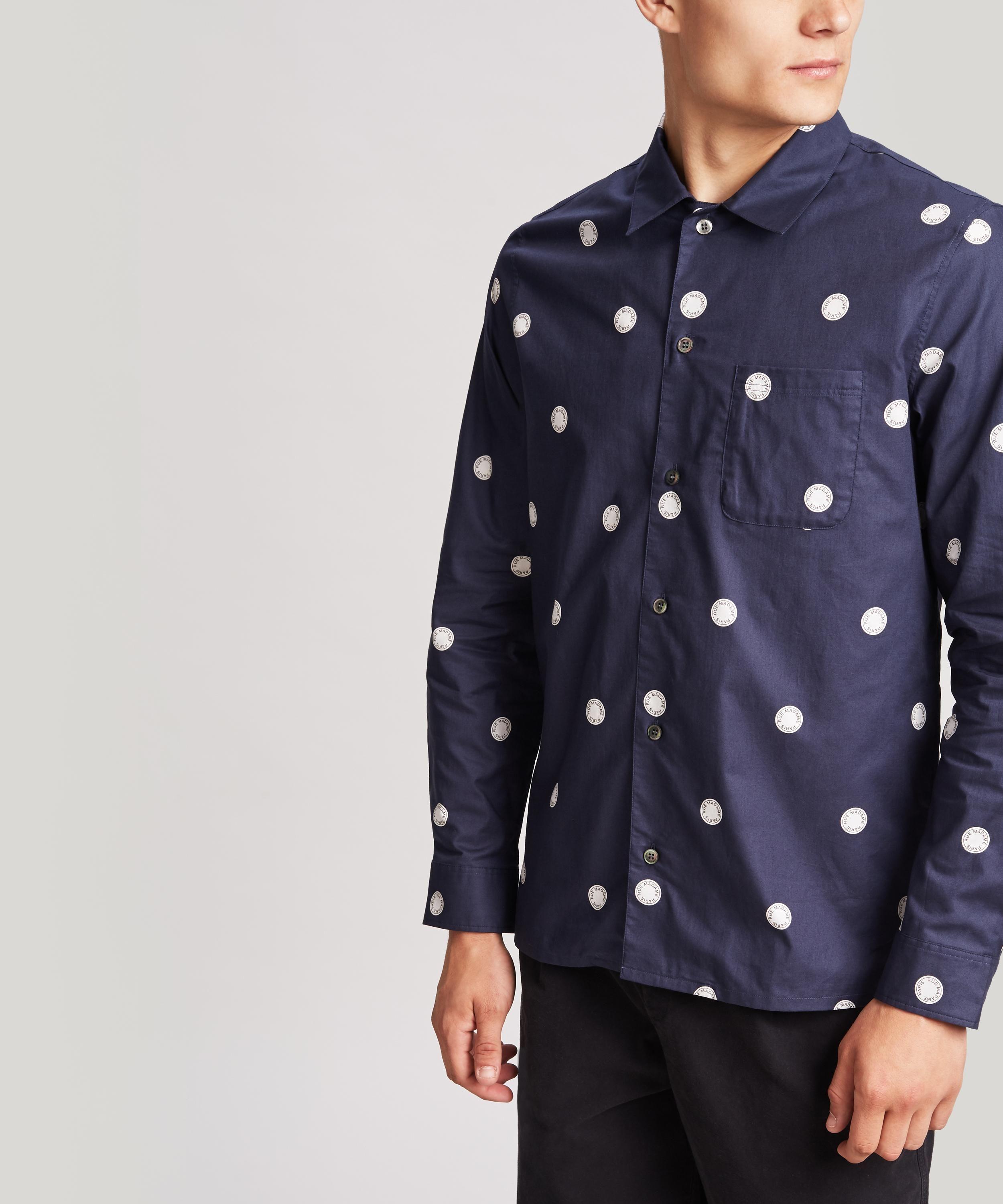 Sun and Person Logo - A.P.C. Sun Logo Shirt - NAVY Lvop42