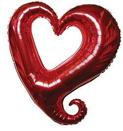 Red Open Heart Logo - Heart Shape Balloons | Cheery Balloons