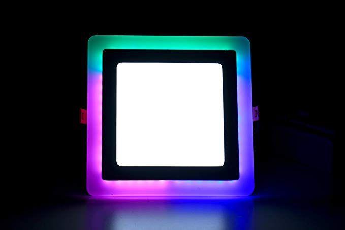 Multi Colored Square Logo - Buy 9 Watt Square Concealed Dual Multi Color PGB-(Pink, Green, Blue ...