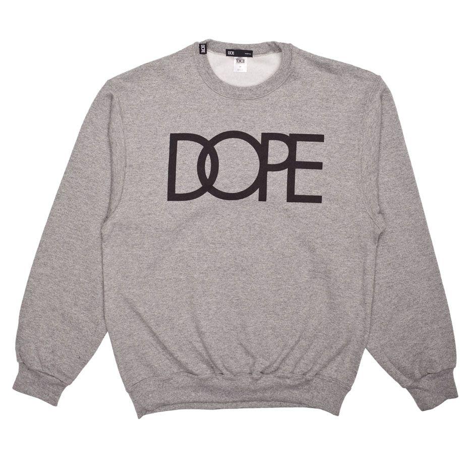Dope Couture Logo - The Dope Classic Logo Crewneck - Gray