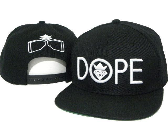 Dope Couture Logo - Dope Couture The Diamonds Logo White on Black Snapback Cap