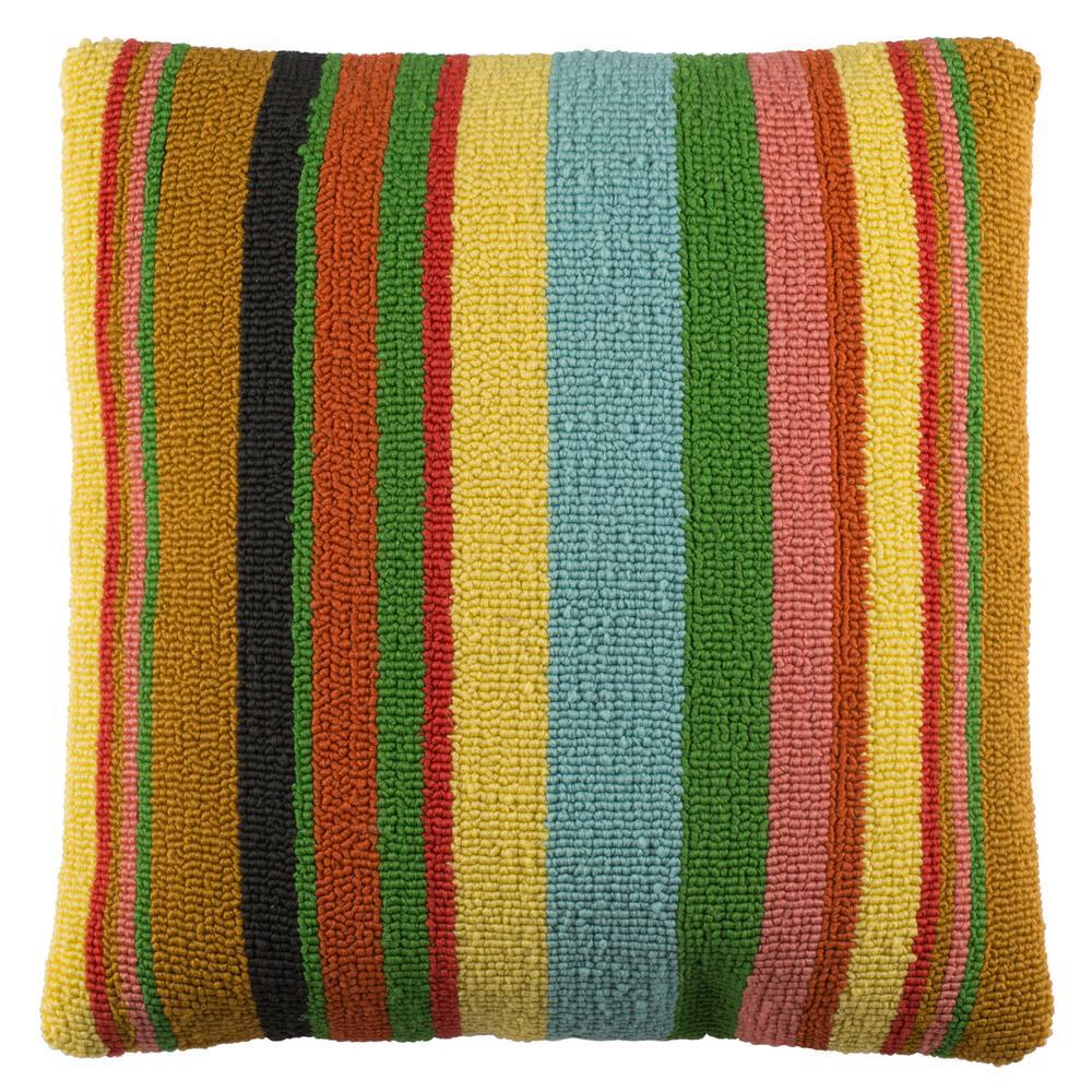 Multi Colored Square Logo - Safavieh Kinsley Striped Multi Color Square Outdoor Throw Pillow