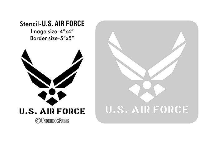 Large Air Force Logo - Amazon.com: Large Stencil - U.S. Air Force: Handmade