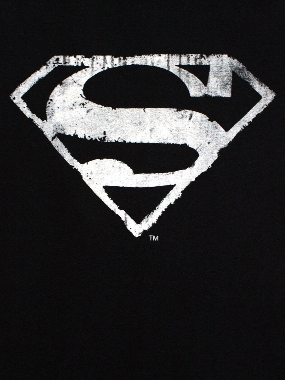 Distressed Superman Logo - Superman Logo Mono Distressed Man of Steel Classic DC comics Black