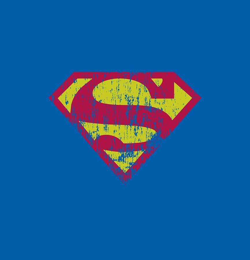 Distressed Superman Logo - Superman - Classic Logo Distressed Digital Art by Brand A