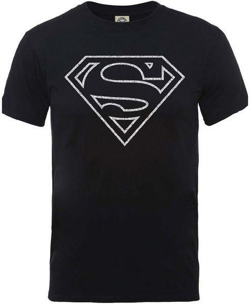 Distressed Superman Logo - Superman Logo Distressed Mens Black T-Shirt (Large) - Merch Online ...