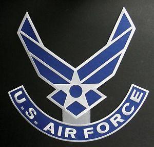 Large Air Force Logo - AIR FORCE WINGS USAF X LARGE EMBROIDERED JACKET PATCH 12 INCHES | eBay