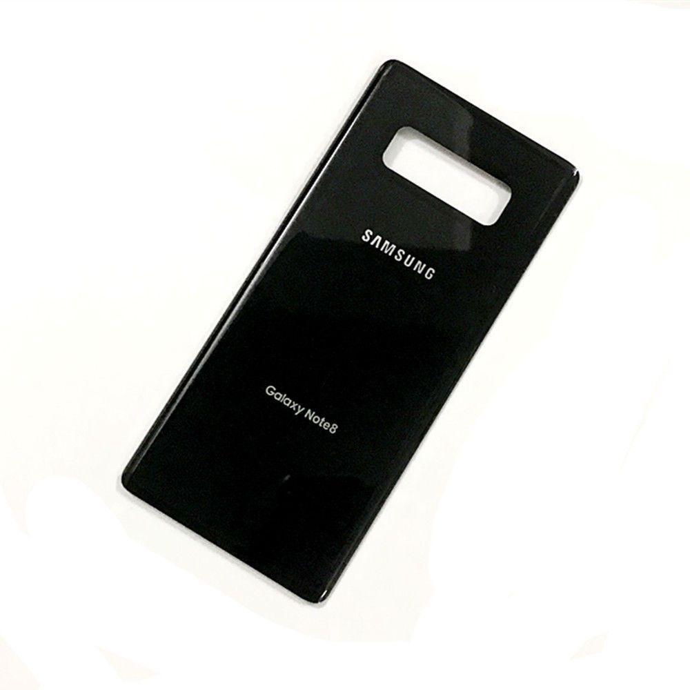 Galaxy Note 8 Logo - Samsung Galaxy Note 8 Back Glass Cover Battery Rear Door Black