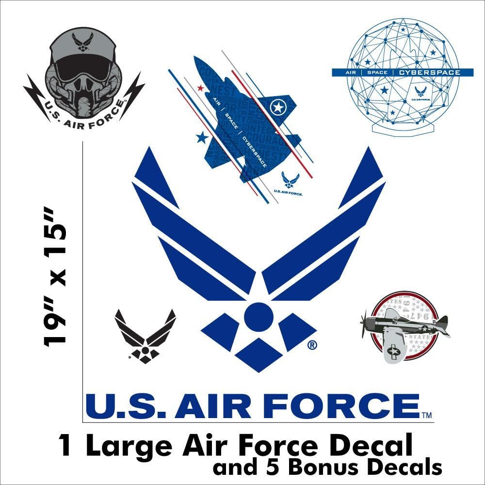 Large Air Force Logo - U.S. Air Force Wall Decals - Reposition Military Decal | Decalcomania