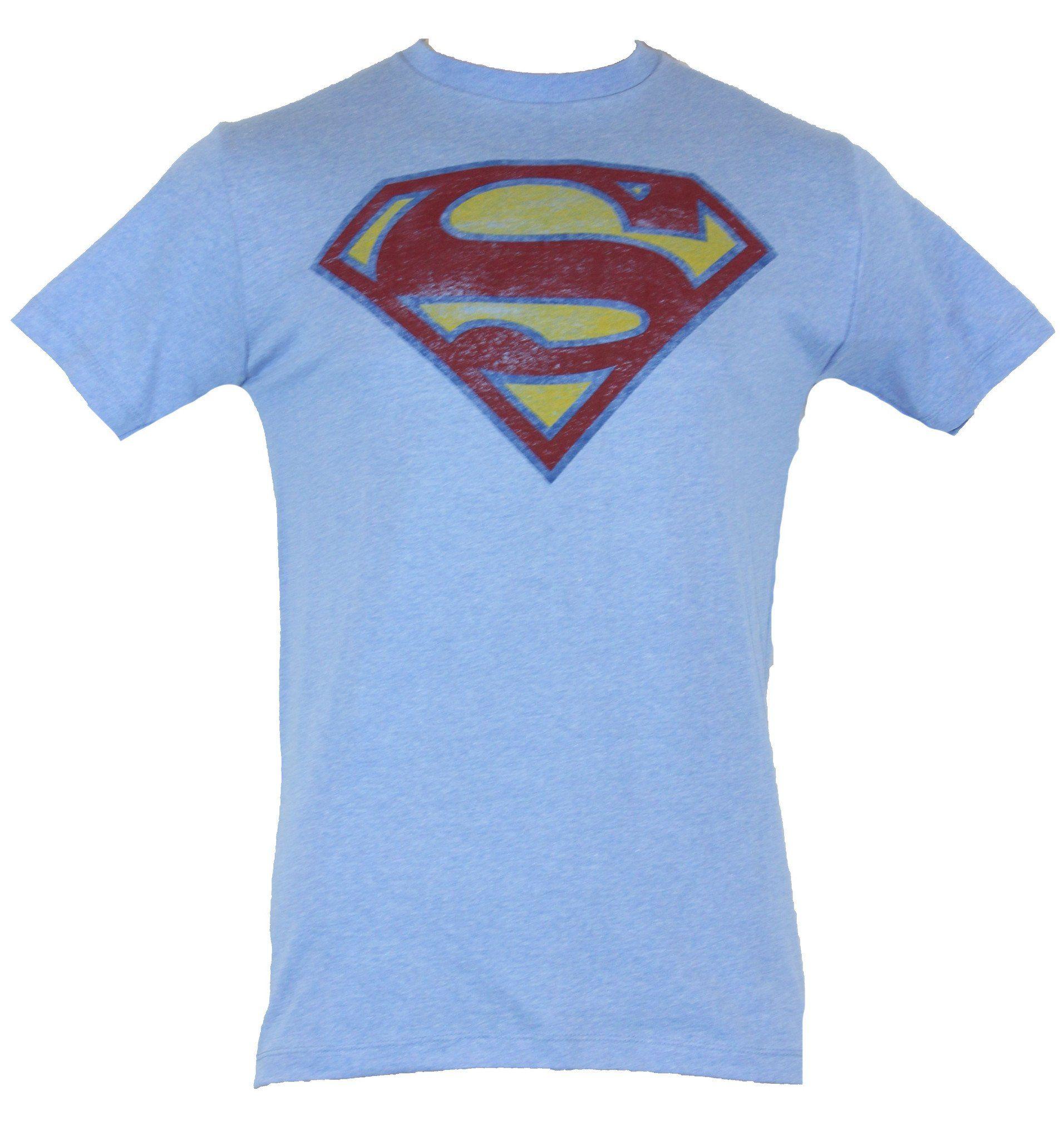 Distressed Superman Logo - Superman - Superman (DC Comics) Mens T-Shirt - Classic Distressed ...
