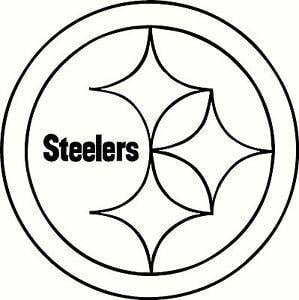 Black and White Steelers Logo LogoDix