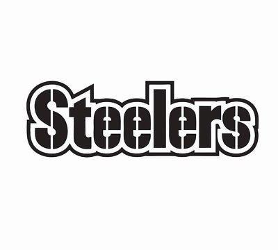 Black and White Steelers Logo - PITTSBURGH STEELERS NFL Football Vinyl Die Cut Car Decal Sticker ...