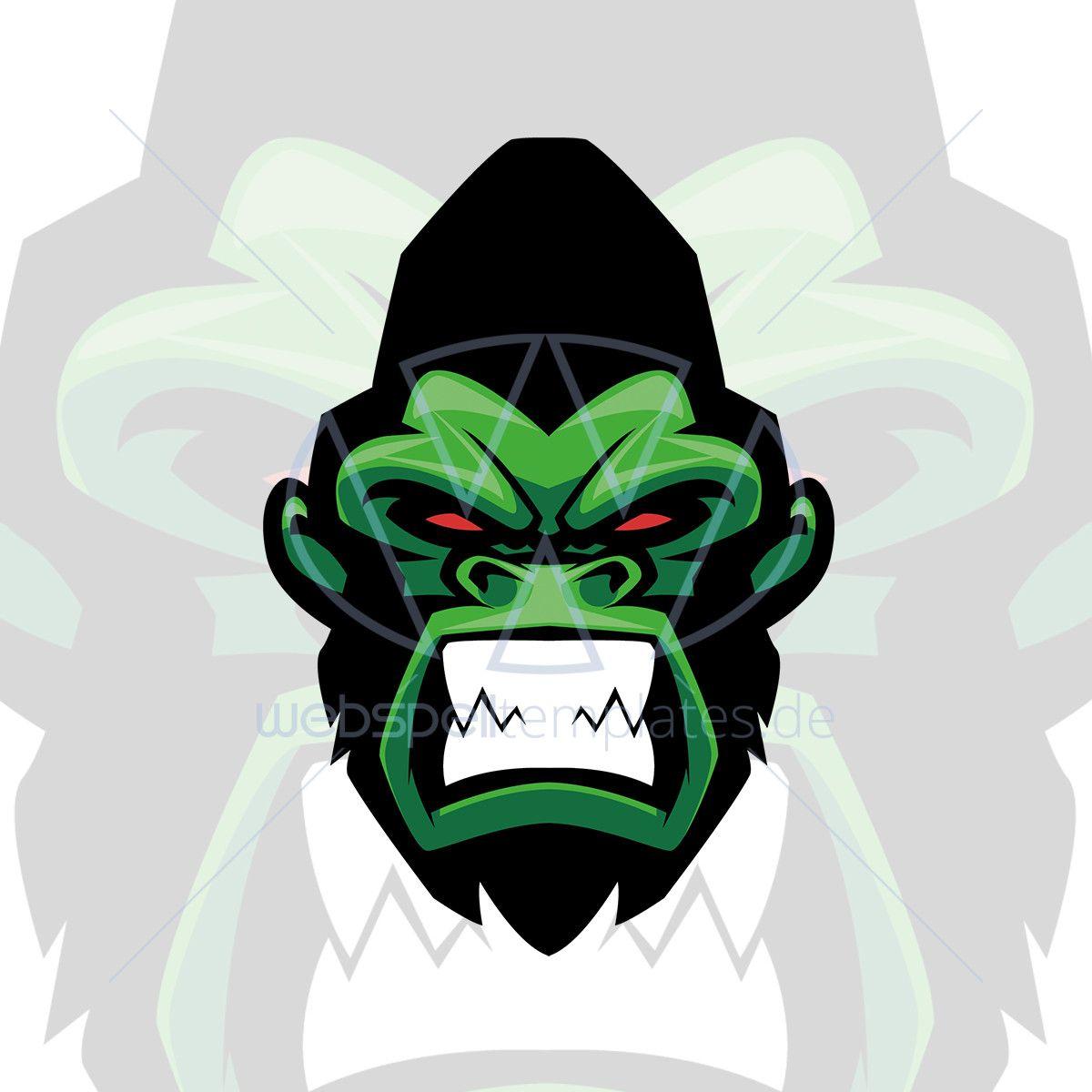 Green Gaming Logo - Webspelltemplates.de – Webspell TemplatesVector Gorilla Clan Logo ...