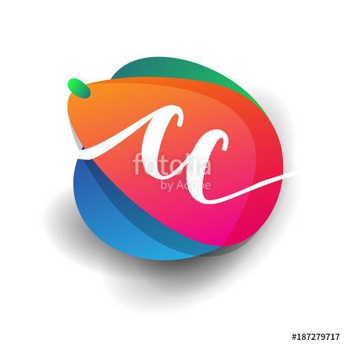 CC Business Logo - Letter CC logo with colorful splash background, letter combination ...