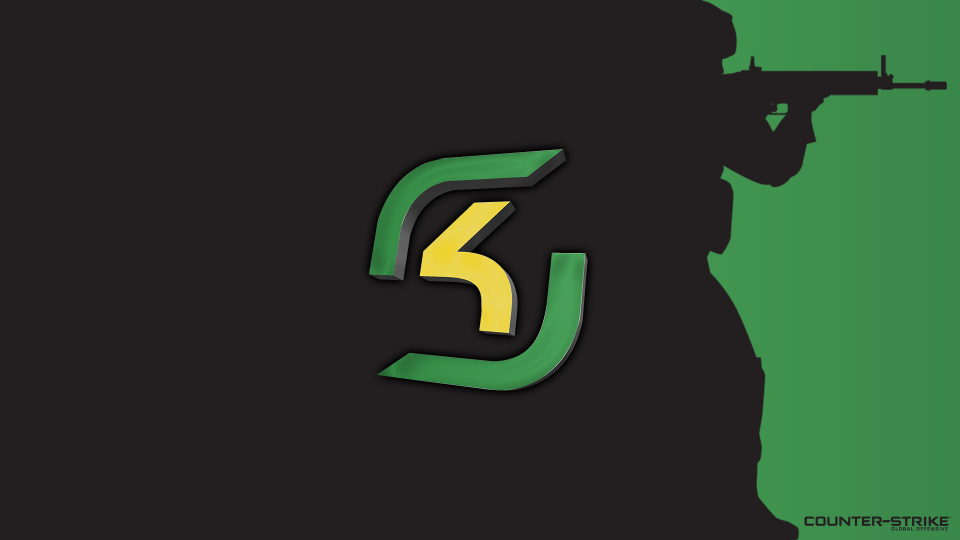 Green Gaming Logo - Black with logo - SK Gaming - Green | CS:GO Wallpapers and Backgrounds