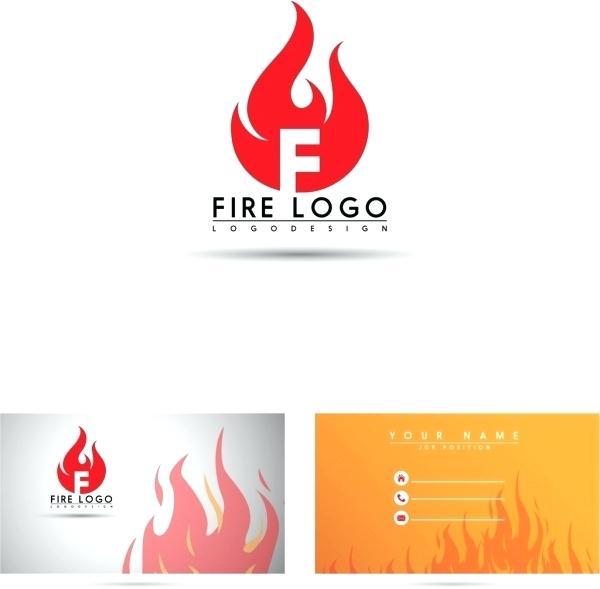 CC Business Logo - Name Card Template Fire Logo Icon Flame Background Business ...