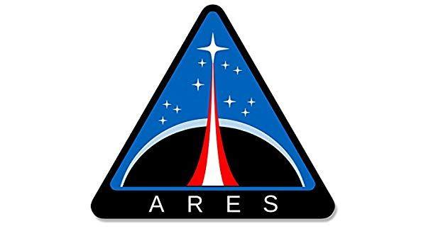White Triangle Logo - American Vinyl ARES Logo Triangle Shaped Sticker (NASA mission space ...
