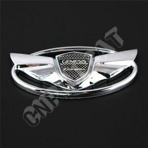 Genesis Car Logo - 3D Chrome Hyundai GENESIS Coupe Logo Car Front Hood Grille Rear ...