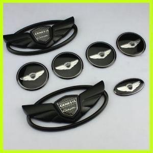 Genesis Car Logo - 7pcs Set Hyundai Genesis Coupe Matte Black WING Logo Emblem Car ...