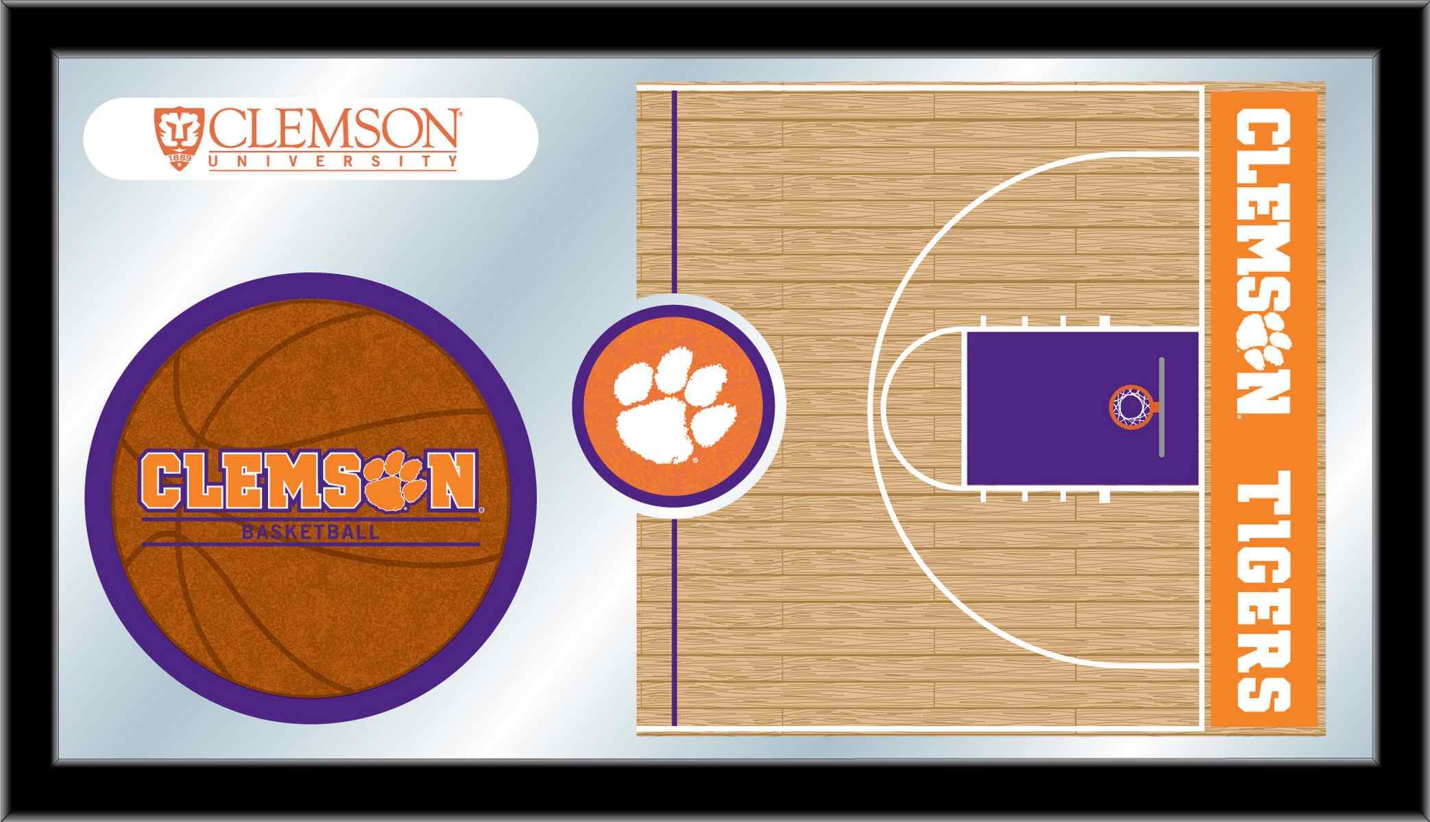 Clemson University Logo - Clemson University Basketball Mirror