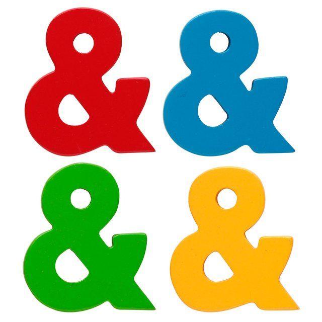 Red and Yellow Ampersand Logo - Fair Trade Wooden Animal Ampersand
