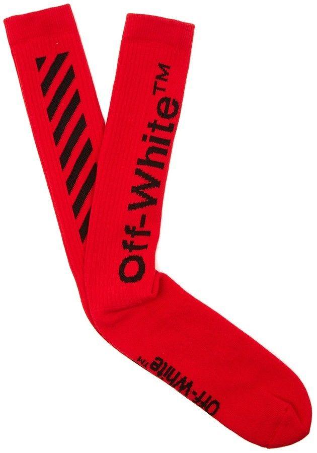 Red Off White Logo - Off White Logo Jacquard Socks. Where To Buy & How To Wear