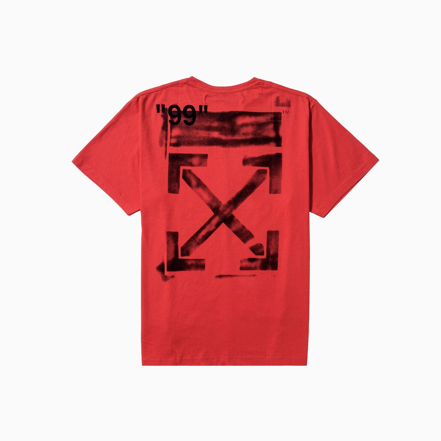 Red Off White Logo - OFF-WHITE: TSHIRT - CAMICIE, OFF-WHITE STENCIL OVER T-SHIRT ...