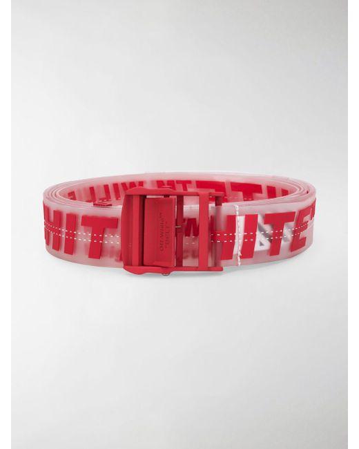 Red Off White Logo - Off-White C/O Virgil Abloh Logo Belt in Red for Men - Lyst