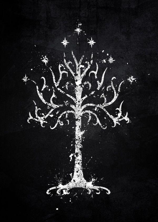 Lord of the Rings Logo - The White Tree of Gondor by Jonathon Summers | metal posters in 2019 ...