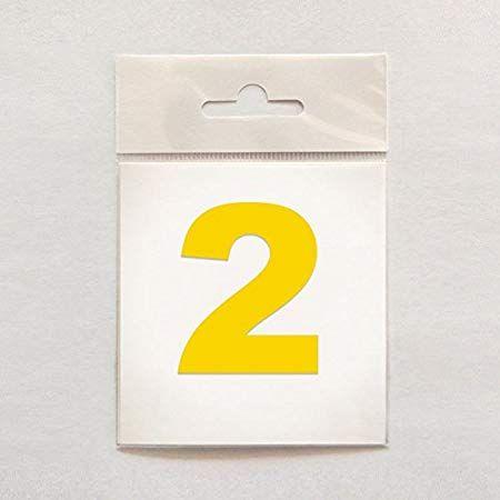 Yellow Number 2 Logo - Intracut Yellow Number 2 In Arial Black Font Self Adhesive Vinyl 2 ...