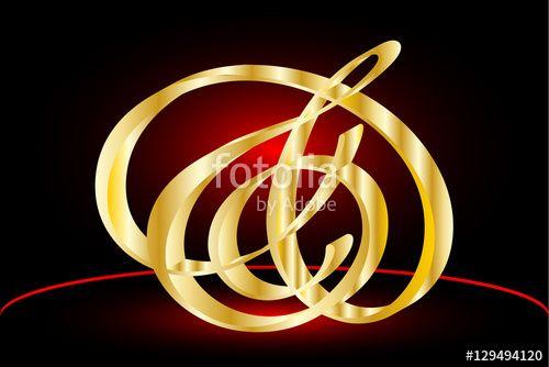 Red and Yellow Ampersand Logo - Abstract icons vector Ampersand, Elegant and stylish ampersands ...