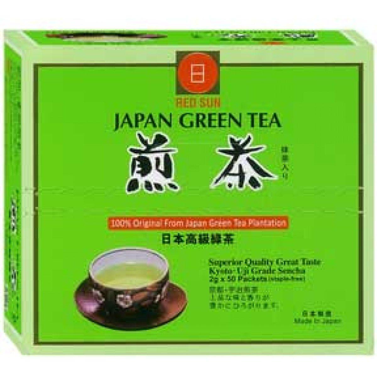 Japan Red Sun Green Tea Logo - Premium Grade Japan Green Tea (50 Packets) Quality Japan-made Health ...