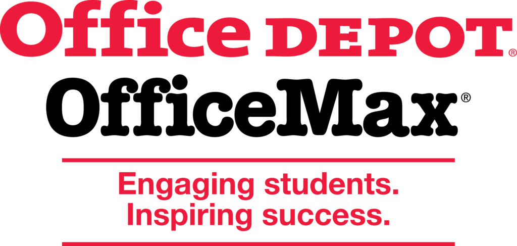 New Office Depot OfficeMax Logo - Office Depot Education logo stacked Values Teachers