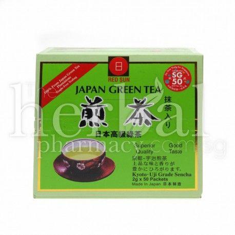 Japan Red Sun Green Tea Logo - REDSUN JAPAN GREEN TEA 2gx50 - Kiong Onn