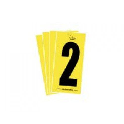 Yellow Number 2 Logo - Stick on number 2 (Black on Yellow)