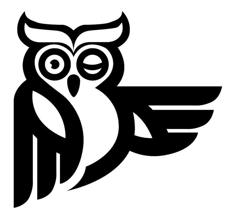 Black and White Owl Logo - Free Cartoon Picture Of Owl, Download Free Clip Art, Free Clip Art