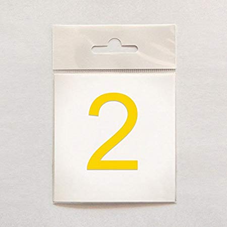 Yellow Number 2 Logo - Intracut Yellow Number 2 In Arial Font Self Adhesive Vinyl 2 Sticker