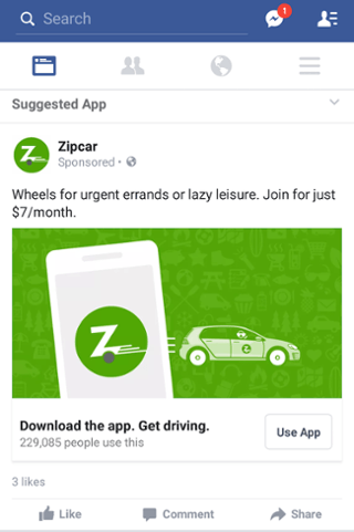 Zipcar App Logo - 7 Exceptional App Ads That Actually Drive Installs | Localytics