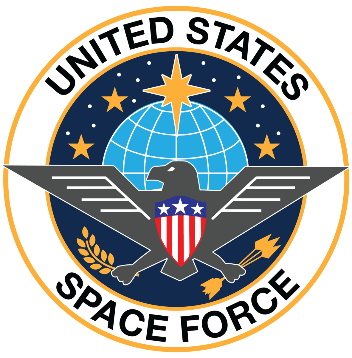 Space Air Force Logo - Space Force Outfitters! Space Force T Shirts, Apparel And Merchandise!