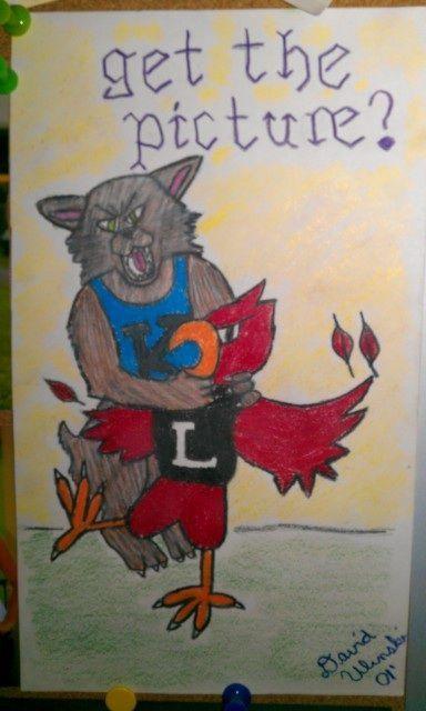 Bird Choking Cardinal Basketball Logo - Choke the Cardinals! Go Big Blue!. #BBN. Go big blue, Kentucky