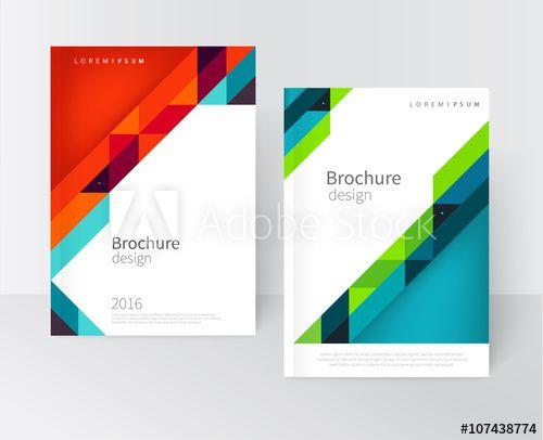 Red Diagonal Line Logo - Cover design. Brochure, flyer, annual report cover template. a4 size ...