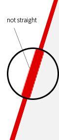 Red Diagonal Line Logo - adobe photoshop - How to Remove Jagged Edge (Aliasing) on a Straight ...