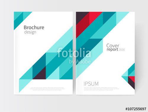 Red Diagonal Line Logo - Cover design. Brochure, flyer, poster, annual report cover template ...