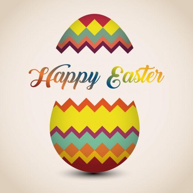 Easter Egg Logo - Easter background design Vector