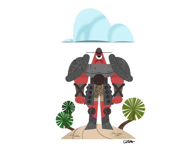Red Mad Robot Logo - Red guy under cloud, mad, not sad by Luka Dejanovic | Dribbble ...